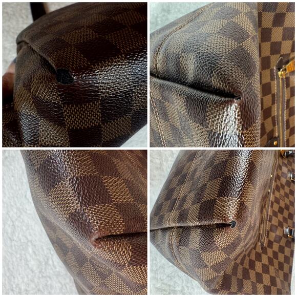 Louis Vuitton Jena MM Damier Ebene Shoulder Bag Tote Gold Hardware Classic 2017 - Picture 11 of 16